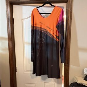 Elegant Multicolor Long Sleeve Dress